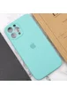 Чохол Silicone Case Full Camera Protective (AA) Apple iPhone 12 Pro (6.1") Бірюзовий / Marine Green