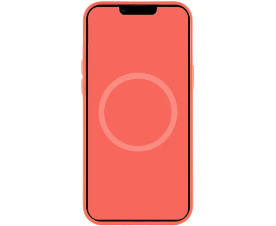 Чохол Silicone case (AAA) full with Magsafe and Animation для Apple iPhone 12 Pro / 12 (6.1 ") Помаранчевий / Pink citrus