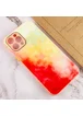 Чехол TPU+Glass Impasto abstract для Apple iPhone 12 Pro (6.1") Red yellow