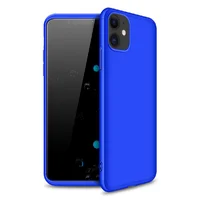Пластикова накладка GKK LikGus 360 градусів (opp) для Apple iPhone 12 (6.1 ") Синій