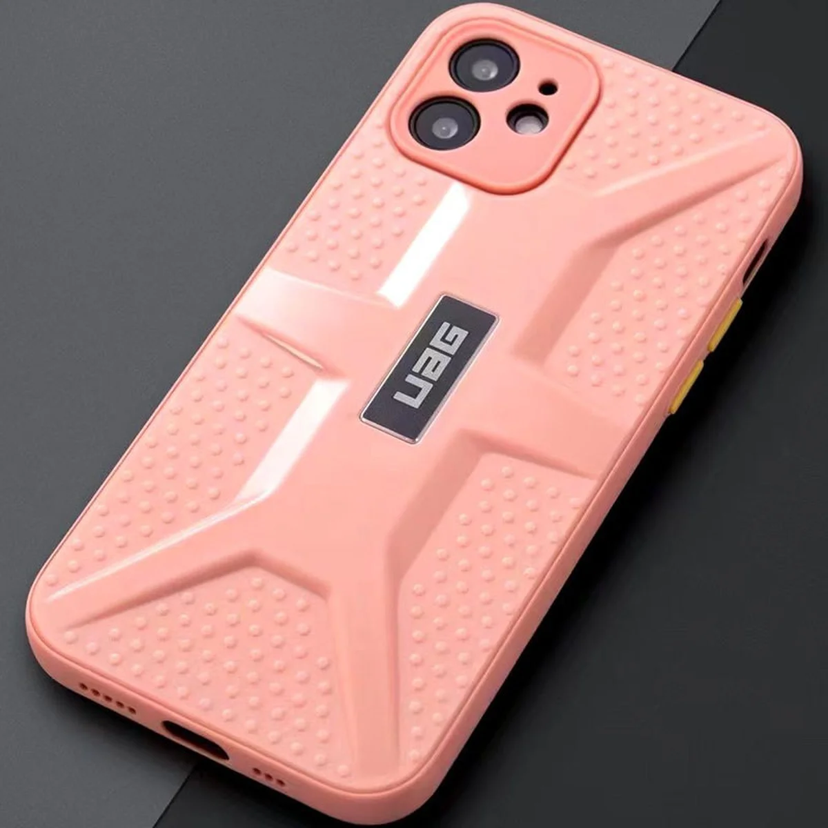 Чехол TPU+PC UAG для Apple iPhone 12 (6.1") Розовый