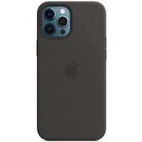 Чехол Silicone case (AAA) full with Magsafe для Apple iPhone 12 Pro / 12 (6.1") Черный / Black