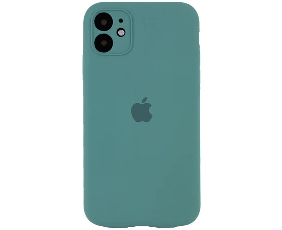 Чехол Silicone Case Full Camera Protective (AA) для Apple iPhone 12 (6.1") Зеленый / Pine green / PVH