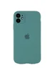 Чехол Silicone Case Full Camera Protective (AA) для Apple iPhone 12 (6.1") Зеленый / Pine green / PVH