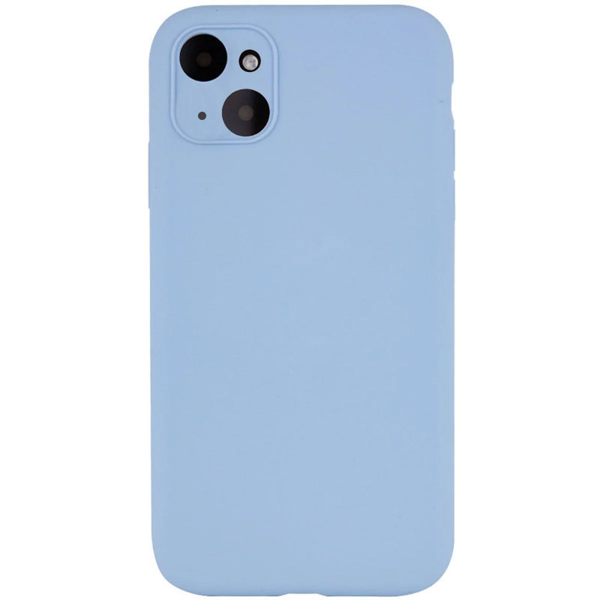 Чехол Silicone Case Lakshmi Square Full Camera для Apple iPhone 12 (6.1") Голубой / Mist blue
