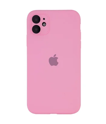 Чохол Silicone Case Full Camera Protective (AA) для Apple iPhone 12 (6.1 ") Рожевий / Light pink