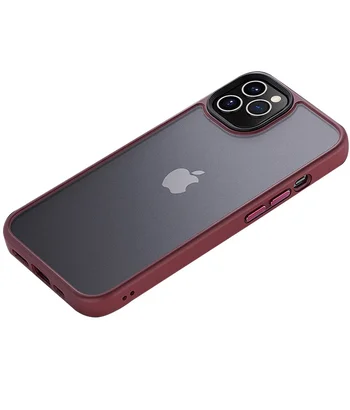 TPU+PC чохол Metal Buttons для Apple iPhone 12 Pro / 12 (6.1") Бордовий TPU+PC чохол Metal Buttons для Apple iPhone 12 Pro / 12 (6.1") Бордовий