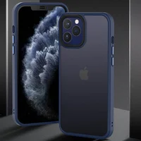 TPU+PC чехол Metal Buttons для Apple iPhone 12 Pro / 12 (6.1") Синий