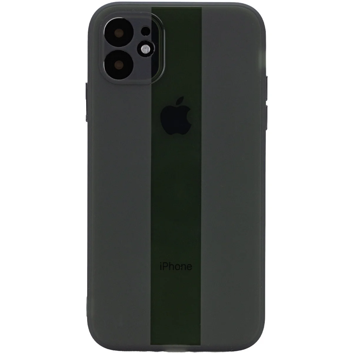 Чехол TPU Glossy Line Full Camera для Apple iPhone 12 (6.1") Черный