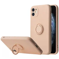 Чохол TPU Candy Ring Full Camera для Apple iPhone 12 (6.1 ") Рожевий / Pink Sand