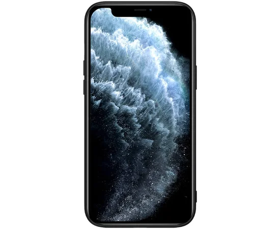 Карбоновая накладка Nillkin Synthetic Fiber series для Apple iPhone 12 Pro / 12 (6.1") Черный