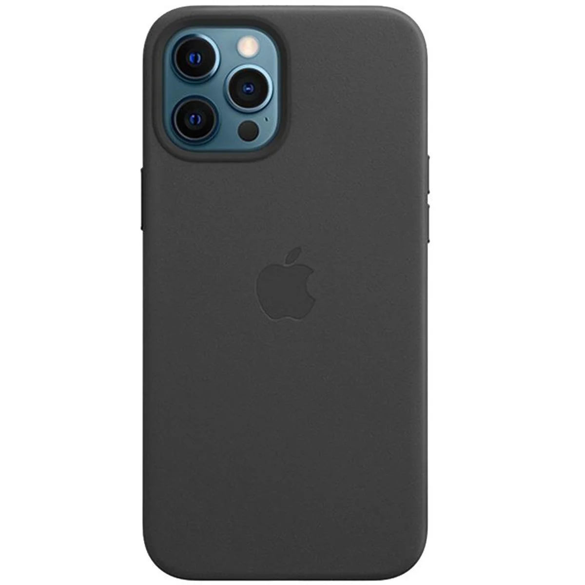 Кожаный чехол Leather Case (AAA) для Apple iPhone 12 Pro / 12 (6.1") Black