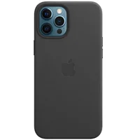 Кожаный чехол Leather Case (AAA) для Apple iPhone 12 Pro / 12 (6.1") Black