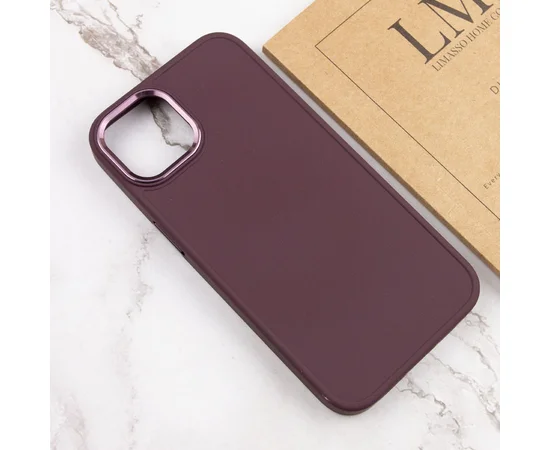 TPU чехол Bonbon Metal Style для Apple iPhone 12 Pro / 12 (6.1") Бордовый / Plum