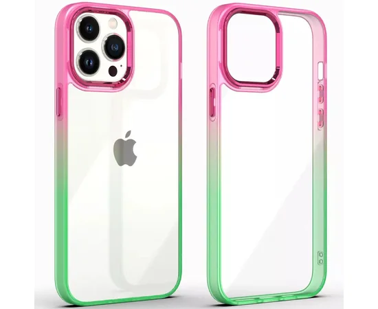 Чохол TPU+PC Fresh sip series для Apple iPhone 12 Pro / 12 (6.1") Салатовий / Рожевий