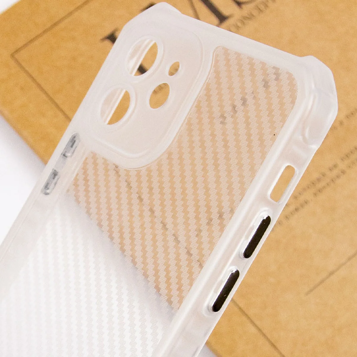 Чехол TPU Ease Carbon color series для Apple iPhone 12 (6.1") Матовый / Прозрачный