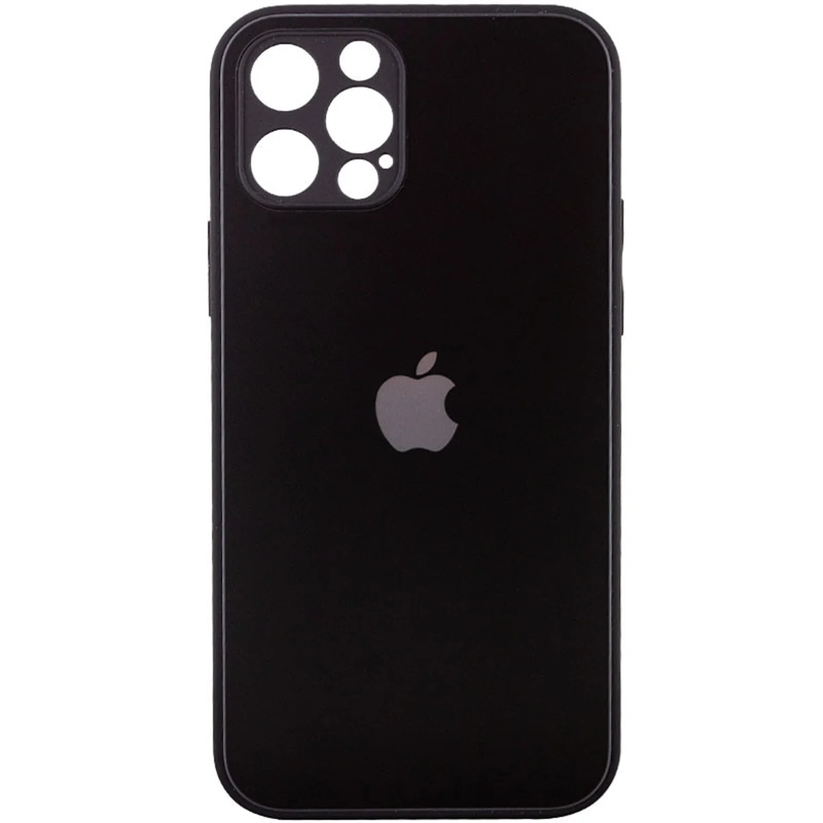 TPU+Glass чехол Matte Candy Full camera для Apple iPhone 12 Pro (6.1") Черный