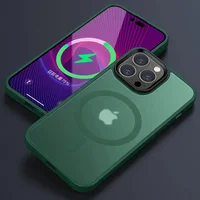 TPU+PC чохол Metal Buttons with MagSafe Colorful для Apple iPhone 12 Pro / 12 (6.1") Зелений