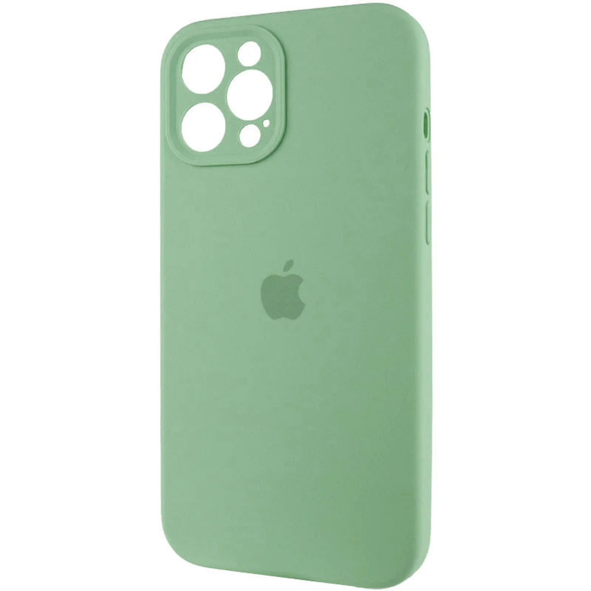 Чехол Silicone Case Full Camera Protective (AA) для Apple iPhone 12 Pro (6.1") Зеленый / Pistachio