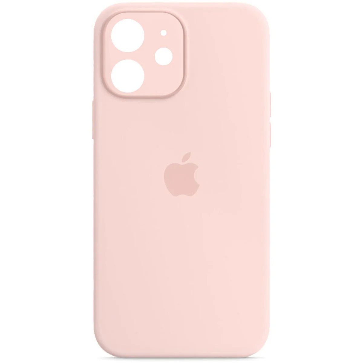 Чехол Silicone Case Full Camera Protective (AA) для Apple iPhone 12 (6.1") Розовый / Chalk Pink