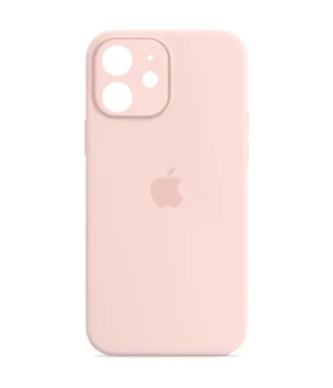 Чехол Silicone Case Full Camera Protective (AA) для Apple iPhone 12 (6.1") Розовый / Chalk Pink