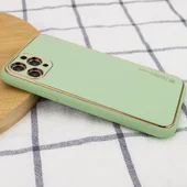 Кожаный чехол Xshield для Apple iPhone 12 Pro (6.1") Зеленый / Pistachio