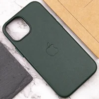 Кожаный чехол Leather Case (AAA) with MagSafe для Apple iPhone 12 Pro / 12 (6.1") Forest Green