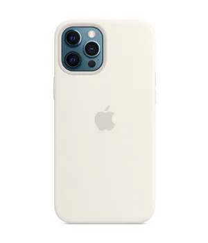 Чохол Silicone case (AAA) full with Magsafe and Animation для Apple iPhone 12 Pro / 12 (6.1 ") Білий / White