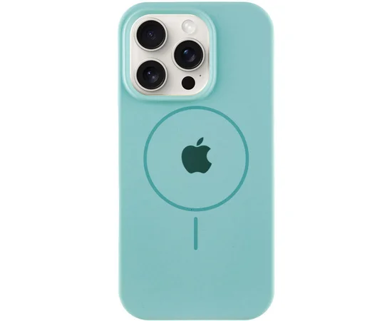 Чехол Silicone Case Full Protective (AA) with MagSafe для Apple iPhone 12 Pro / 12 (6.1") Бирюзовый / Marine Green