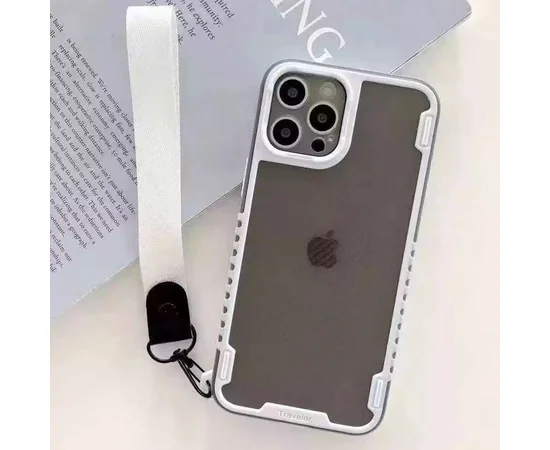 Чехол TPU+PC TRAVEL Carbon для Apple iPhone 12 Pro (6.1") Белый