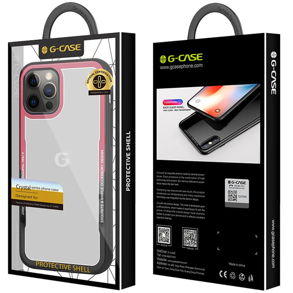 TPU + PC чохол G-Case Shock Crystal для Apple iPhone 12 Pro / 12 (6.1 ") Білий