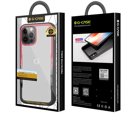 TPU+PC чехол G-Case Shock Crystal для Apple iPhone 12 Pro / 12 (6.1") Белый