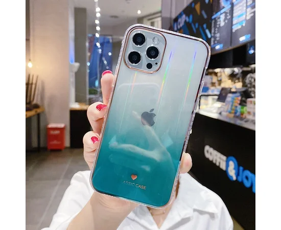 TPU+Glass чехол Aurora Classic для Apple iPhone 12 Pro / 12 (6.1") Зеленый