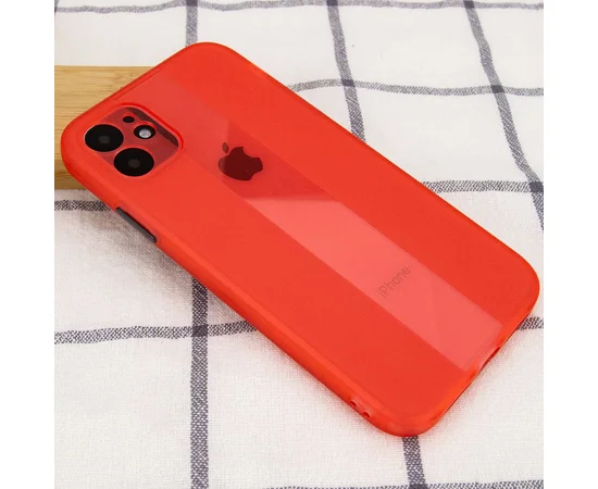 Чехол TPU Glossy Line Full Camera для Apple iPhone 12 (6.1") Красный