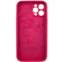 Чехол Silicone Case Full Camera Protective (AA) для Apple iPhone 12 Pro (6.1") Красный / Rose Red