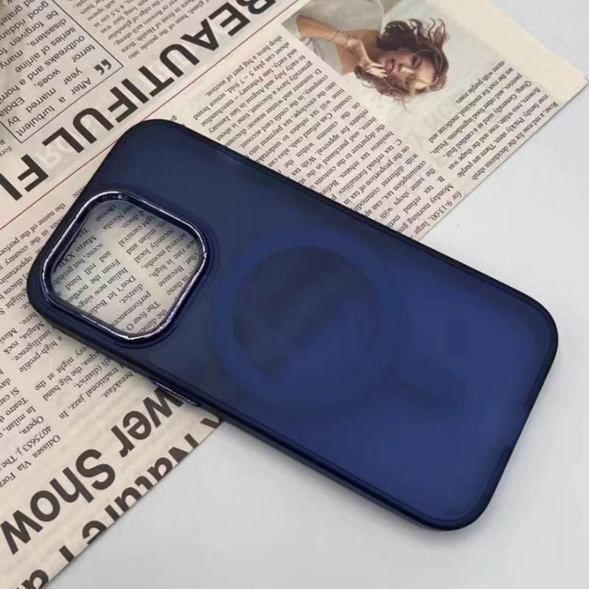 Чехол TPU+PC Lily with MagSafe для Apple iPhone 12 Pro / 12 (6.1") Deep Navy
