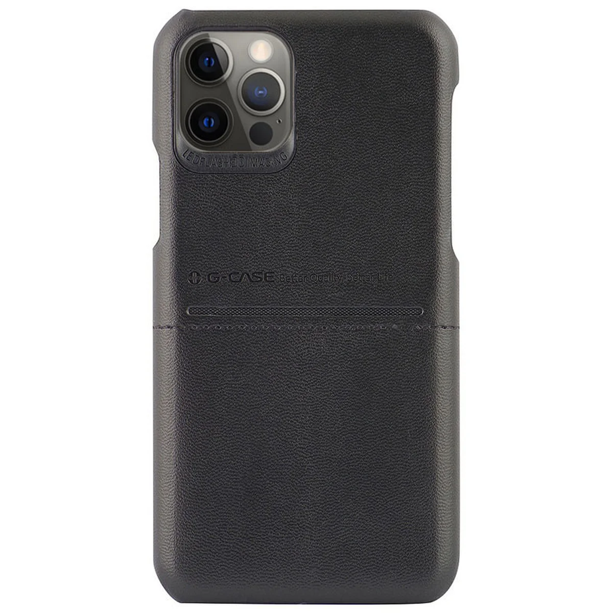 Шкіряна накладка G-Case Cardcool Series для Apple iPhone 12 Pro / 12 (6.1 ") Чорний