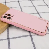Кожаный чехол Xshield для Apple iPhone 12 Pro (6.1") Розовый / Pink