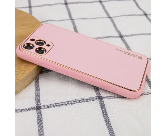 Шкіряний чохол Xshield для Apple iPhone 12 Pro (6.1 ") Рожевий / Pink