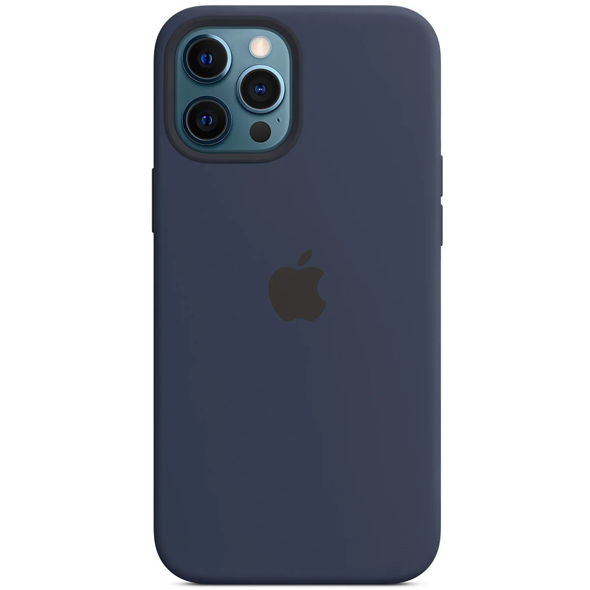 Чохол Silicone case (AAA) full with Magsafe для Apple iPhone 12 Pro / 12 (6.1 ") Синій / Deep navy