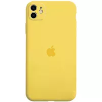 Чохол Silicone Case Full Camera Protective (AA) для Apple iPhone 12 (6.1 ") Жовтий / Yellow