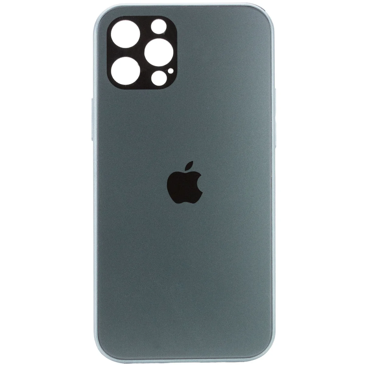 TPU+Glass чехол GLOSSY Logo Full camera для Apple iPhone 12 Pro (6.1") Зеленый