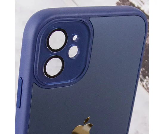 Чехол TPU+Glass Sapphire Midnight для Apple iPhone 12 (6.1") Синий / Deep navy