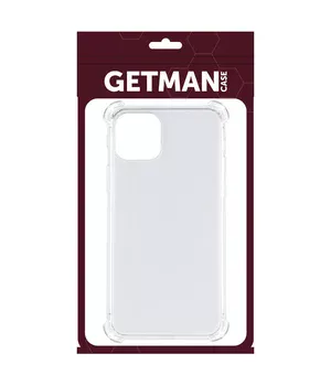 TPU чехол GETMAN Ease logo усиленные углы для Apple iPhone 12 Pro / 12 (6.1") Бесцветный (прозрачный)