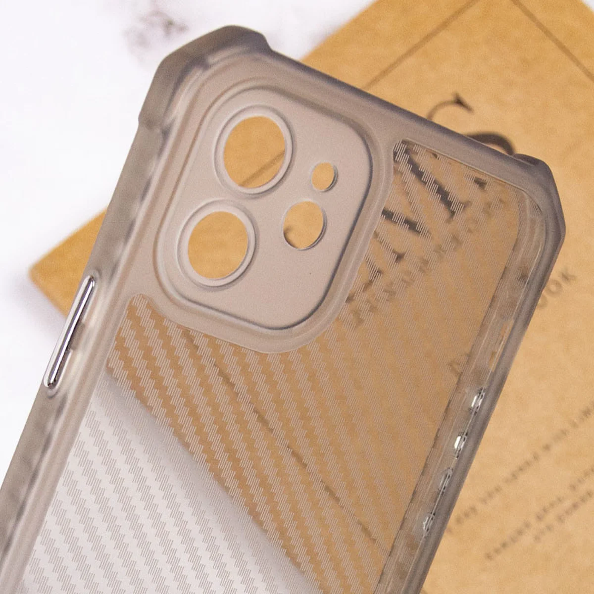 Чехол TPU Ease Carbon color series для Apple iPhone 12 (6.1") Черный / Прозрачный