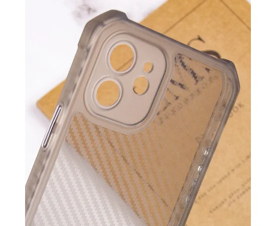 Чехол TPU Ease Carbon color series для Apple iPhone 12 (6.1") Черный / Прозрачный