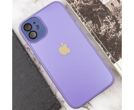 Чохол TPU+Glass Sapphire Midnight для Apple iPhone 12 (6.1") Бузковий / Dasheen