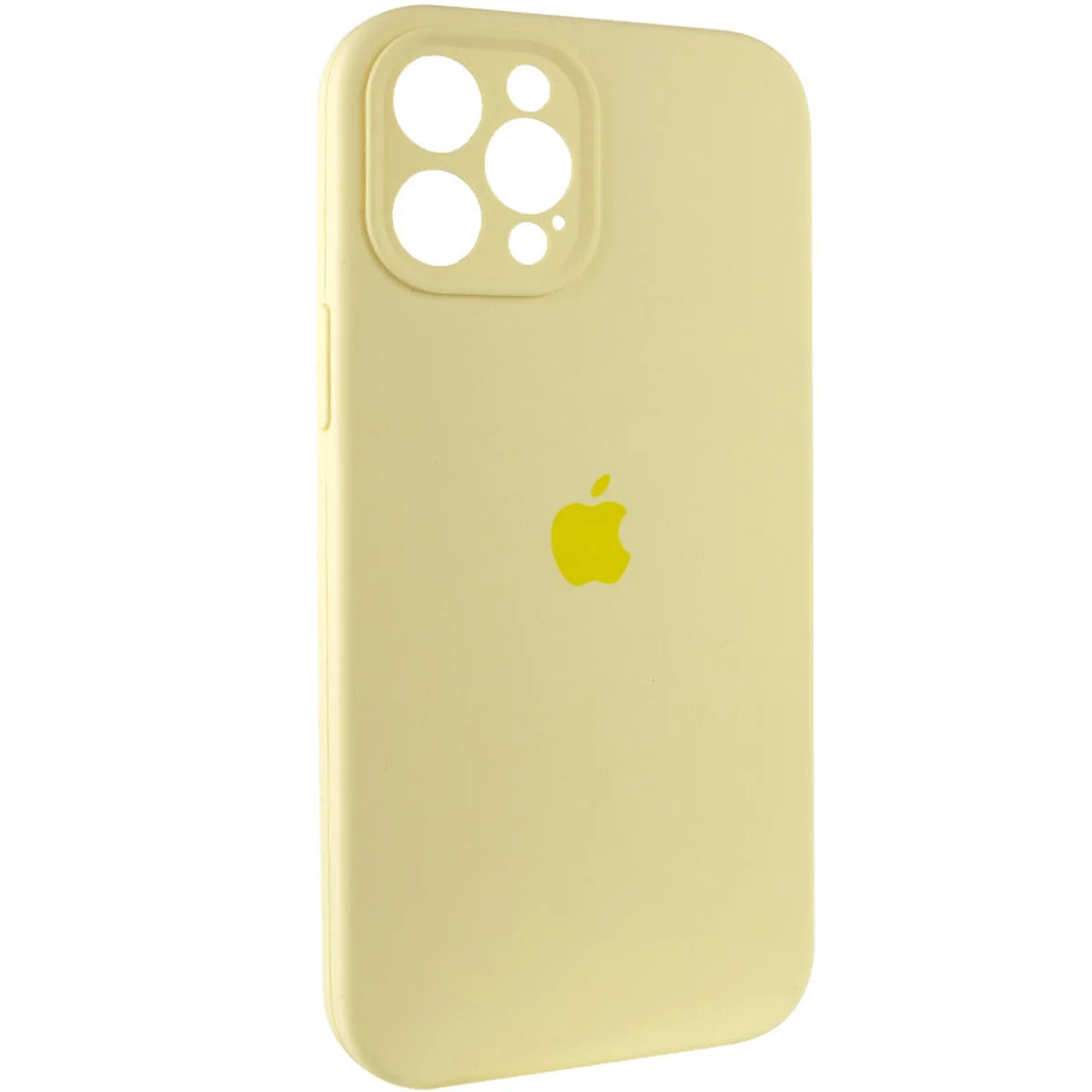 Чохол Silicone Case Full Camera Protective (AA) Apple iPhone 12 Pro (6.1") Жовтий / Mellow Yellow