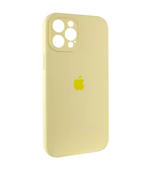 Чехол Silicone Case Full Camera Protective (AA) для Apple iPhone 12 Pro (6.1") Желтый / Mellow Yellow