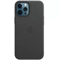 Шкіряний чохол Leather Case (AAA) with MagSafe для Apple iPhone 12 Pro / 12 (6.1 ") Black